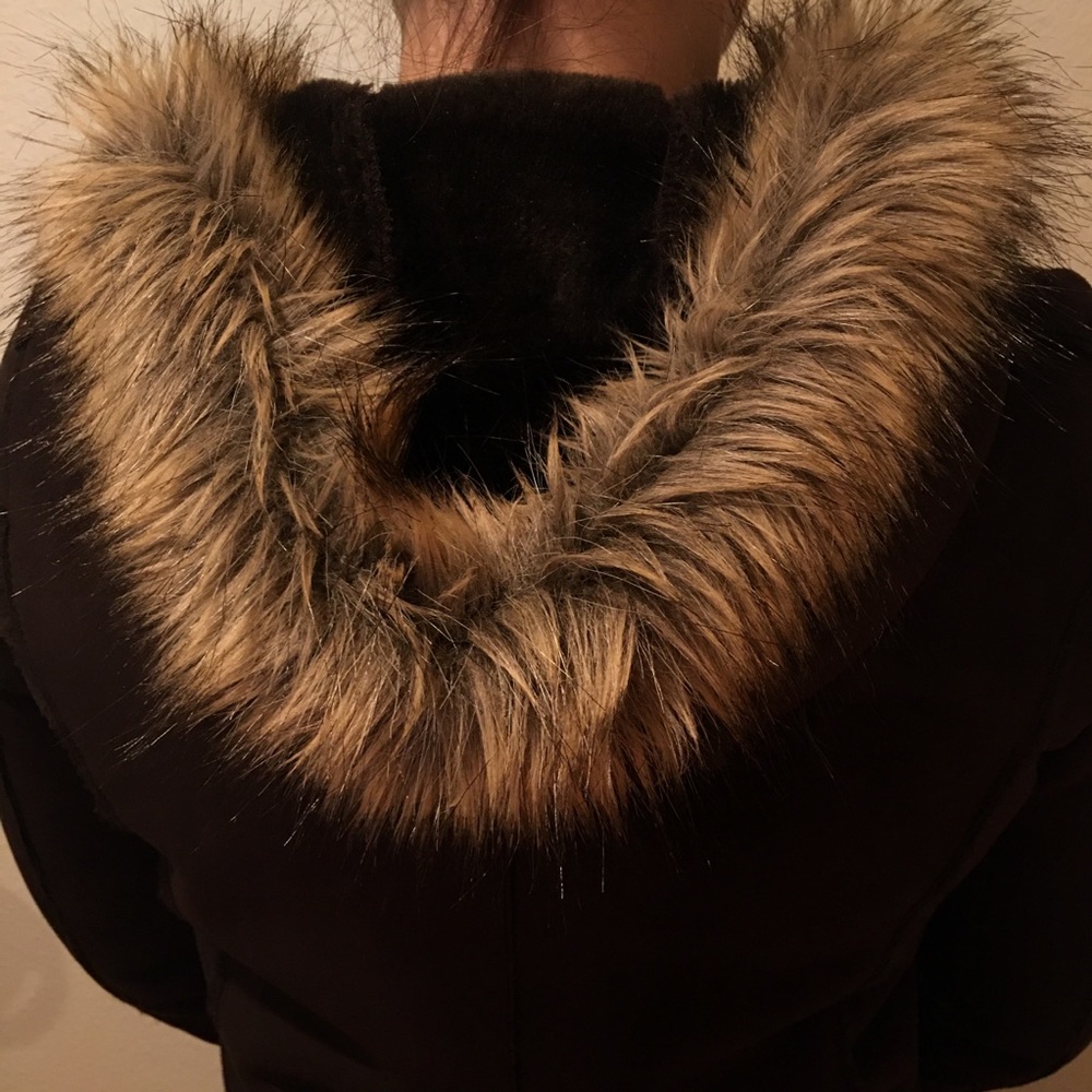 ESPIRIT Faux Suede/Fur Jacket